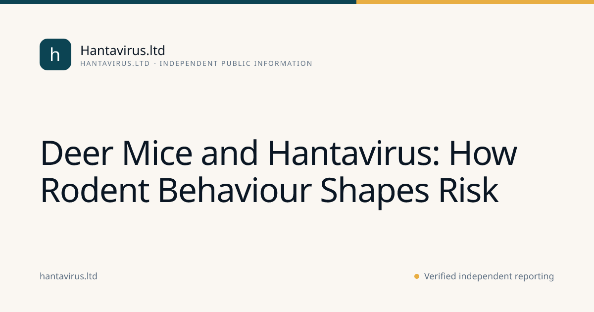 Deer Mice and Hantavirus: How Rodent Behaviour Shapes Risk · Hantavirus Ltd